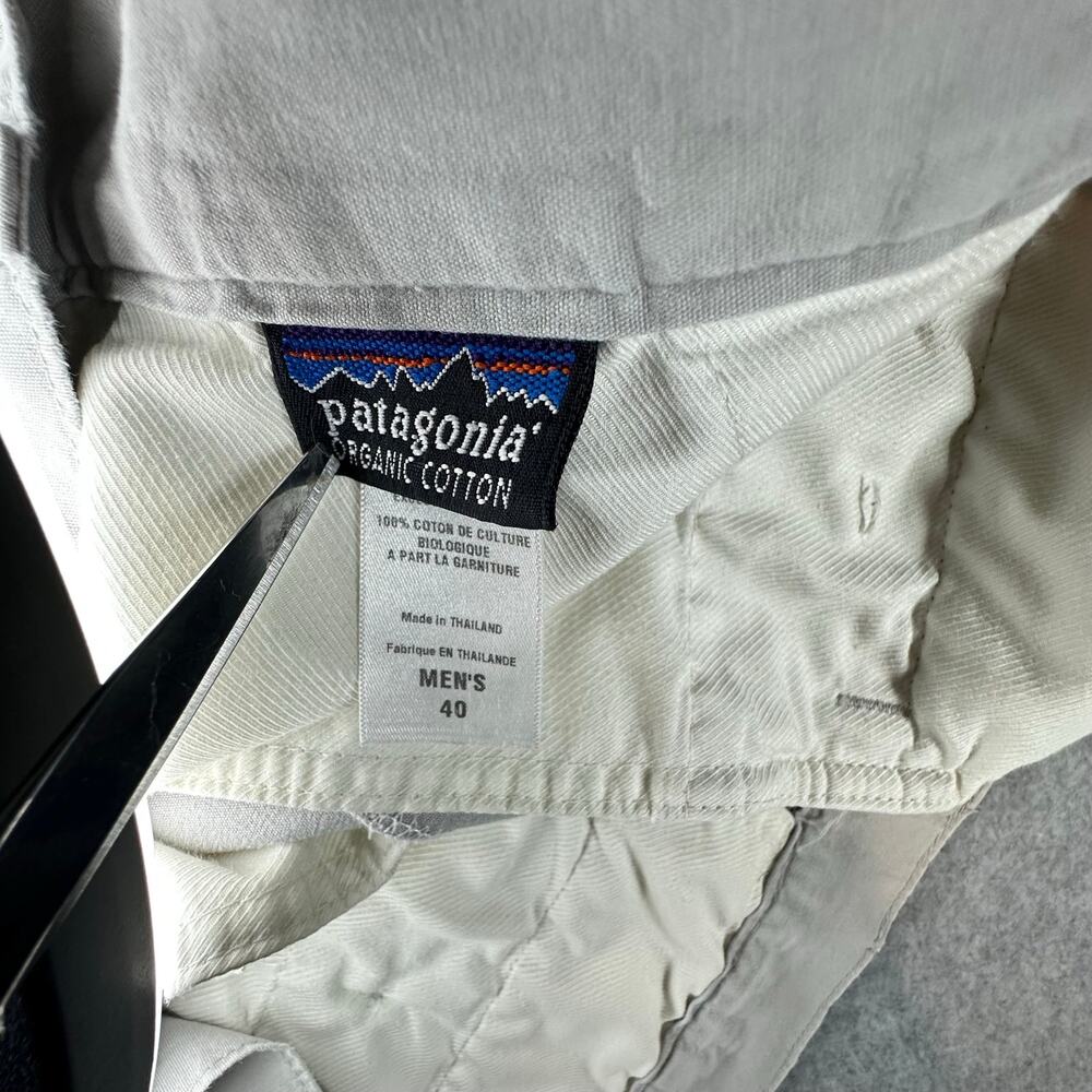 Patagonia Mens Organic Cotton Chino Pants Tan Khaki Utility Trousers Size 40 - Picture 13 of 15